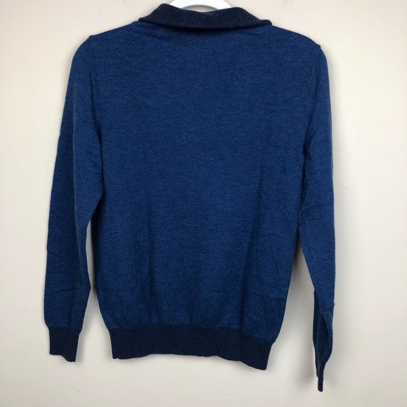 Vineyard Vines Birdseye Mock 1/4-Zip Navy Blue Knit Pullover Sweater Size XS - Picture 2 of 6
